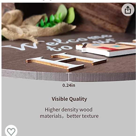 Wooden Welcome Sign for Front Door, Interchangeable Home Signs Outdoor - Picture 2 of 9